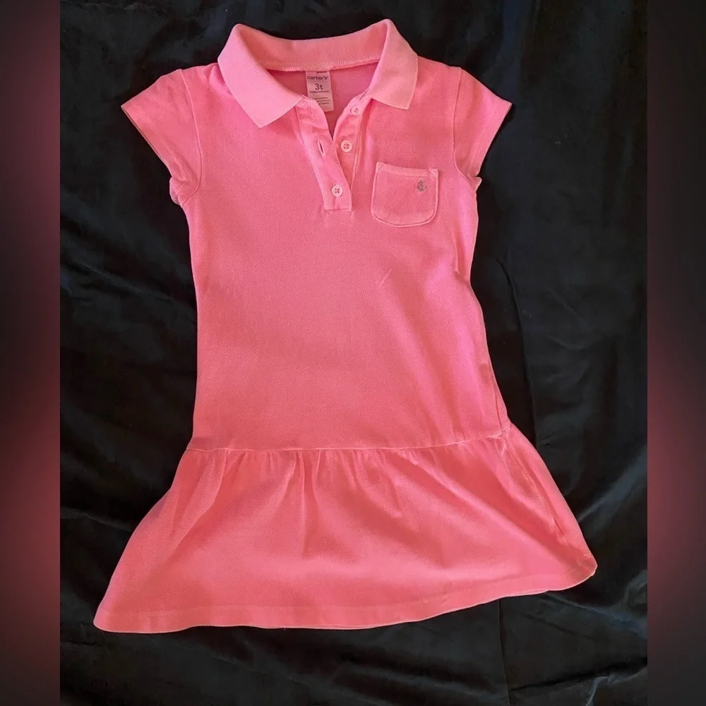 Carters - EUC - Girls Pink 3T Polo Dress